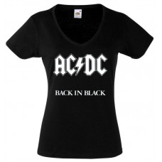 AC DC Back In Black Дамска тениска